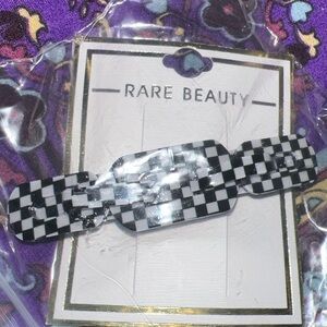🖤 Rare Beauty Black & White Checker Hair Clip | Geometric Acrylic Barrette | NWT